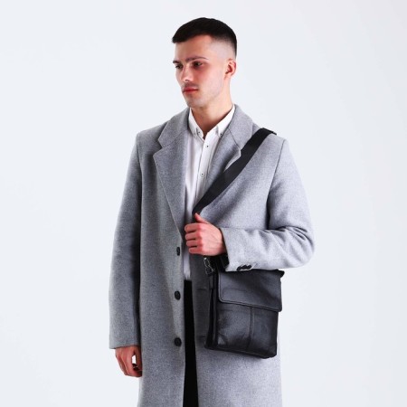 Male bag, black color-5