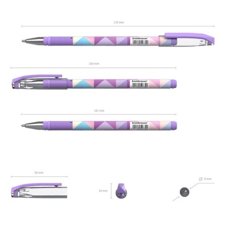 Ballic handle Erichkrause Colortouch Magic Rhombs, node 0.7 mm, blue ink blue-2