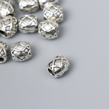 Busina for creativity Metal "Elubicated with Rombs" silver G208B831 0.9x1 cm
