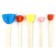 Brush for drawing sponge set of 5 pcs. "Frida" Colored, wooden pen
