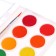 Watercolor paints 16 colors, round, dialing dials 23 mm, with a brush, plastic pencil case, calligrata top