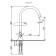 Kitchen mixer Ulgran U012-341, two-wound, ultra-white color