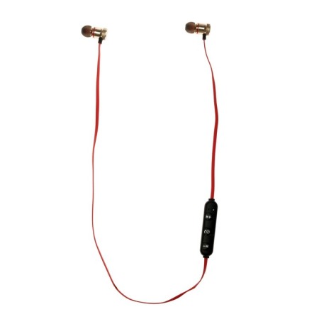 Wireless headphones Luazon vbt 1.30, vacuum, BT 4.1, 80 mAh, magnetic, black and red-2