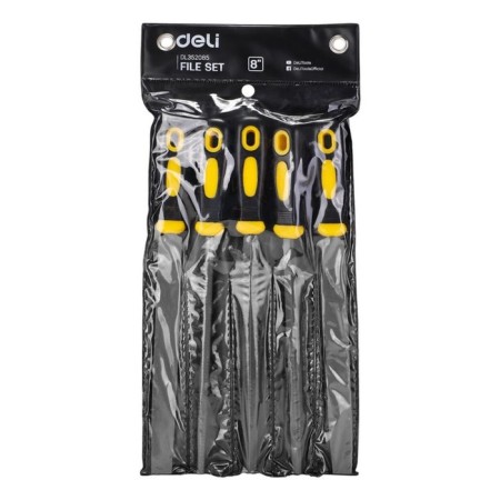 Deli DL352085 files set, rubberized handle, instr. steel T12, 5 pcs-1