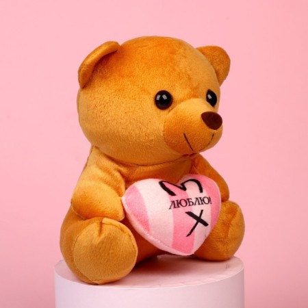 Soft toy "love", bear, color mix-2