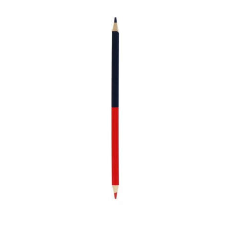 Pencil color, bilateral, red/blue