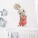 Sticker Plastic Interior color "Bunny in the jumpsuit, with a bouquet" 40x60 cm