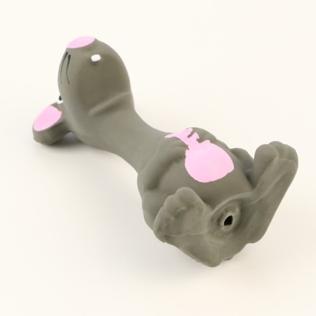 Bruttail toy for dogs from latex "Mouse", 10 cm, gray-4