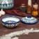 Sugar of Rishtan ceramics "Flowers", 250 ml, blue