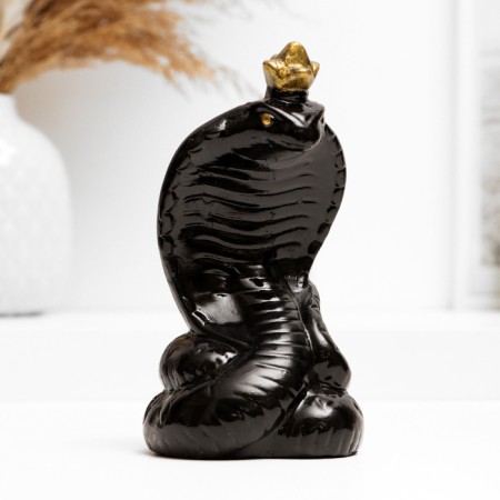 Figure "Snake with the crown" Black, 7cm