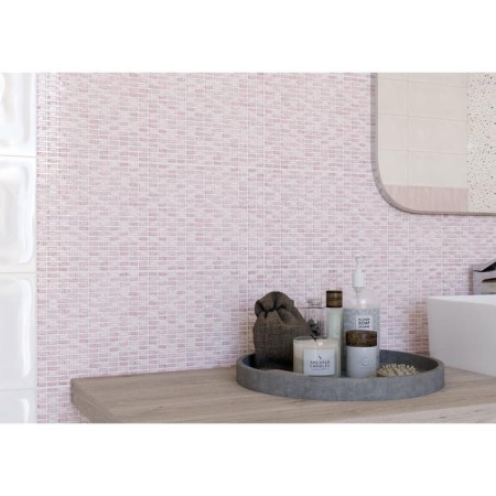 Tiles Wall Pudra Mosaic Pink relief 200x440 (in packaging 1.05 sq.m)