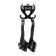Pecado BDSM suspension, “soft” with a red stitch, genuine leather, black