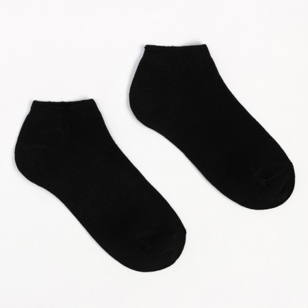 Male socks shortened, black color, size 25-1