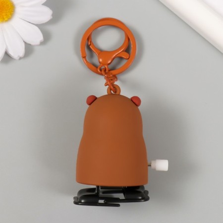 A plastic keychain with a CAPIBARA CARBINA, Walks 5.5x7.5x4.5 cm-3