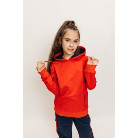 Sports suit for girls ise, height 158-164 cm, red color, blue-12