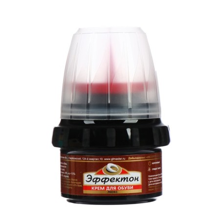 Cream-bank with a sponge, 50 ml, brown "effecton"