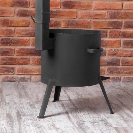 Stove for a cauldron 12 l d = 36 cm, with a chimney, with a door-15
