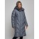 Coat insulated winter female, size 46, dark blue color