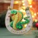 New Year. Souvenir-sloping “Health Snake”, Green, Emal, Rhil