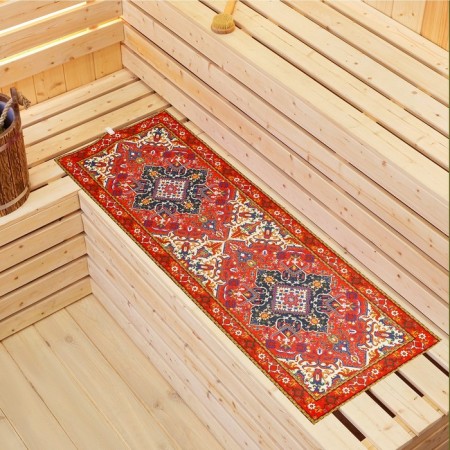 Bath sunbed with a print "Retro 1" 145x50 cm