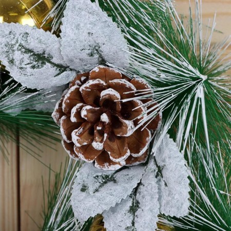 New Year's wreath D-27 cm "cones and leaves in the hog"-1