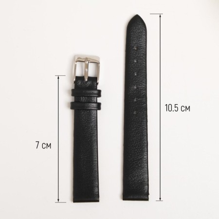 Watch strap, female, 14 mm, harness 70 mm, larynx 105 mm, genuine leather-1