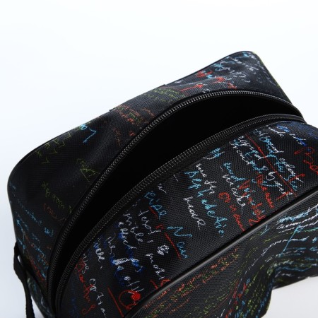 Cosmetic bag with lightning, black color-2