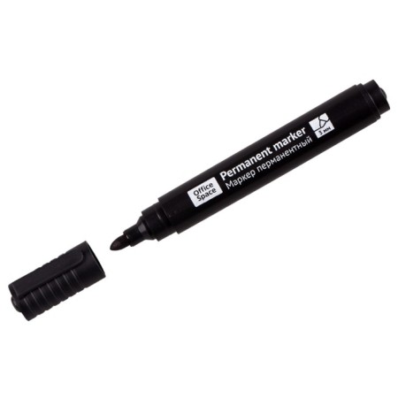 Permanent Marker 3.0 mm OfficeSpace "8004A, black, bullet -shaped 265705