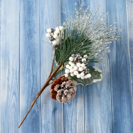 Decor "Winter charm" needles in the snow berry berries 21 cm-2
