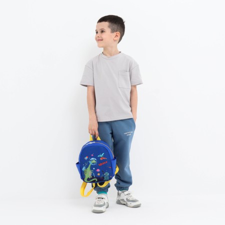 Baby backpack, lightning department, 2 side pockets, blue color-4