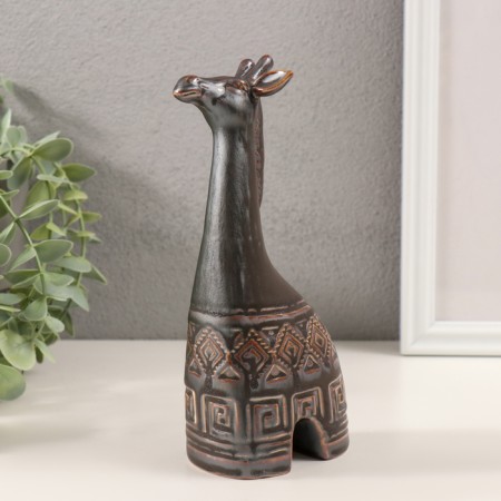 Souvenir Ceramics "Giraffe. Ethnic patterns" Brown 8x5x18.5 cm
