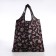 Household bag without fastening, black/pink color
