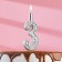 Candle for the cake the number "Silver Pattern", 10.2 cm, number "3"