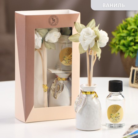 Gift set with a diffuser "Vase with a flower" Vanil, "Wealth of aroma"-4