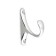 Hook furniture tundra TKO024, one -rod, chrome, 2 pcs