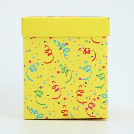 Gift folding box with 3D effect, packaging, “Happy Birthday!”, 11 x 11 x 13 cm-3