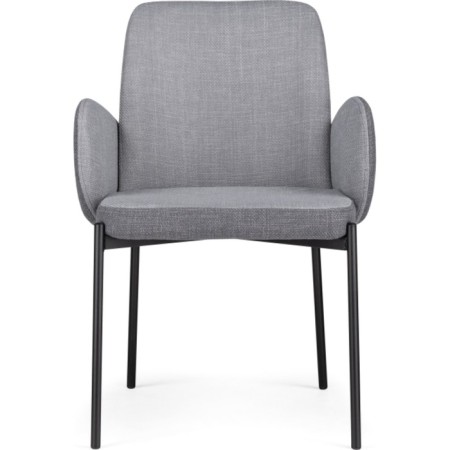 Chair on a metal frame Azuku metal/fabric, black/gray 58x52x83 cm-1