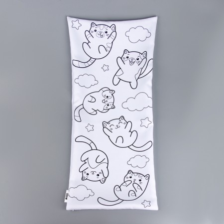 Pillowcase for coloring "Air cats", 30 x 70 cm-2