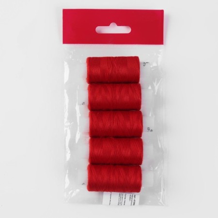 Set of threads 40LS, 200 m, 5 pcs, red color-2