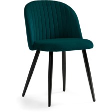Stol on the Gabi Metal Carcass 1 Metal/velor, Black/Green 50x54x78 cm