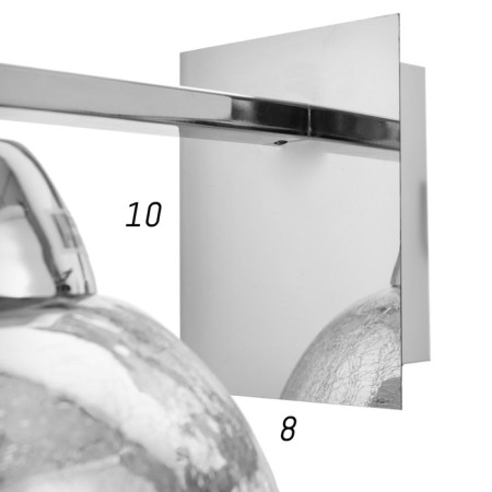 Sconces of 1x60W E27 chrome 18x15x24cm-4