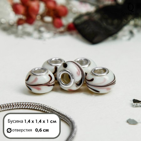 Busina "curls" 1.4 × 1 cm, color in silver