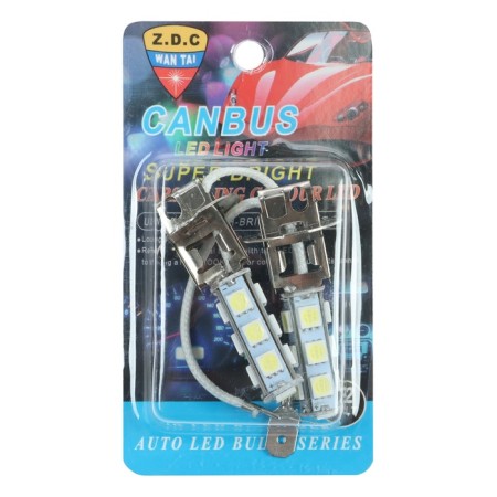 Auto Stuffing LED H3, 12 V, 13 SMD-5050, 2 pcs, white-1