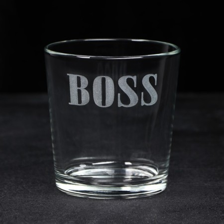 Boss set, glass glass 250 ml, whiskey stones, forceps-3