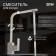Zein kitchen mixer, square, 35 mm cartridge, stainless steel, satin