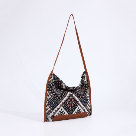 Shopper bag on magnet, brown color-2