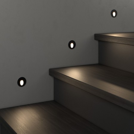 Elektrostandard, STEP 1 LED 3 W, 22X48X48 mm, IP65, black color, black-1
