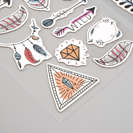 Stickers for creativity "Harmony with nature" set 2 sheets 22x12.5 cm-3
