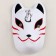 Carnival mask "Fox anime", white color