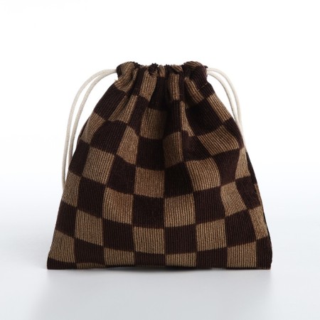 Cosmetic bag - a bag of ties, brown color-1